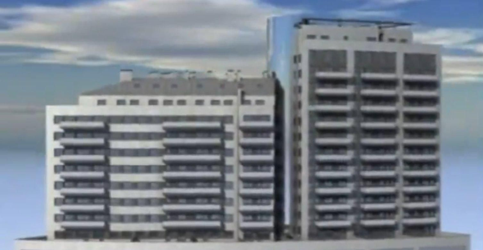 Captura del vídeo de la promotora del edificio calcinado en Valencia, hace 17 años. // X