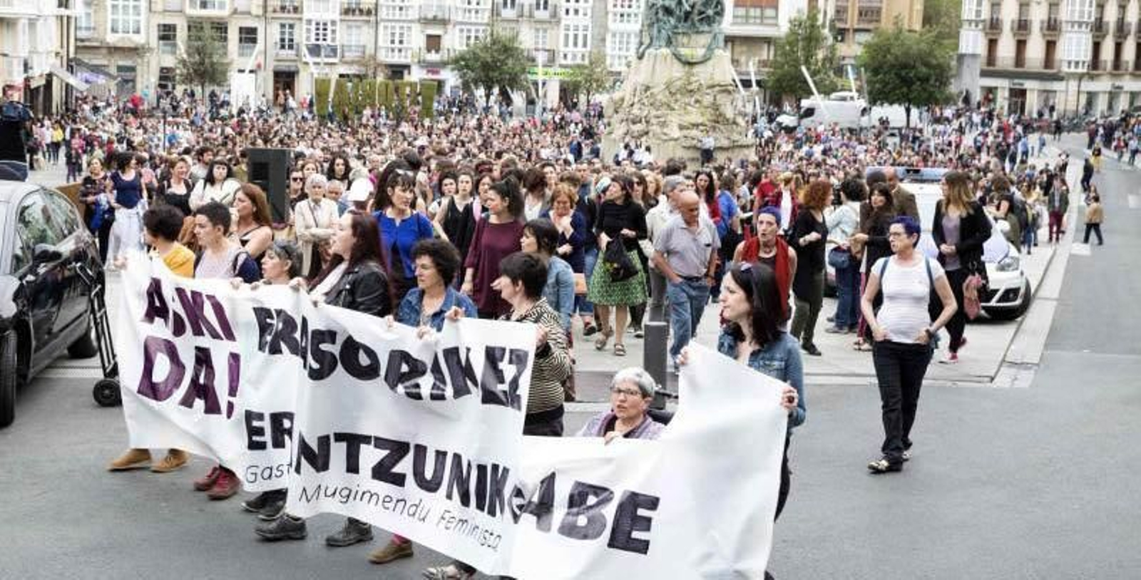 Vitoria celebró el domingo una marcha contra la violencia machista.