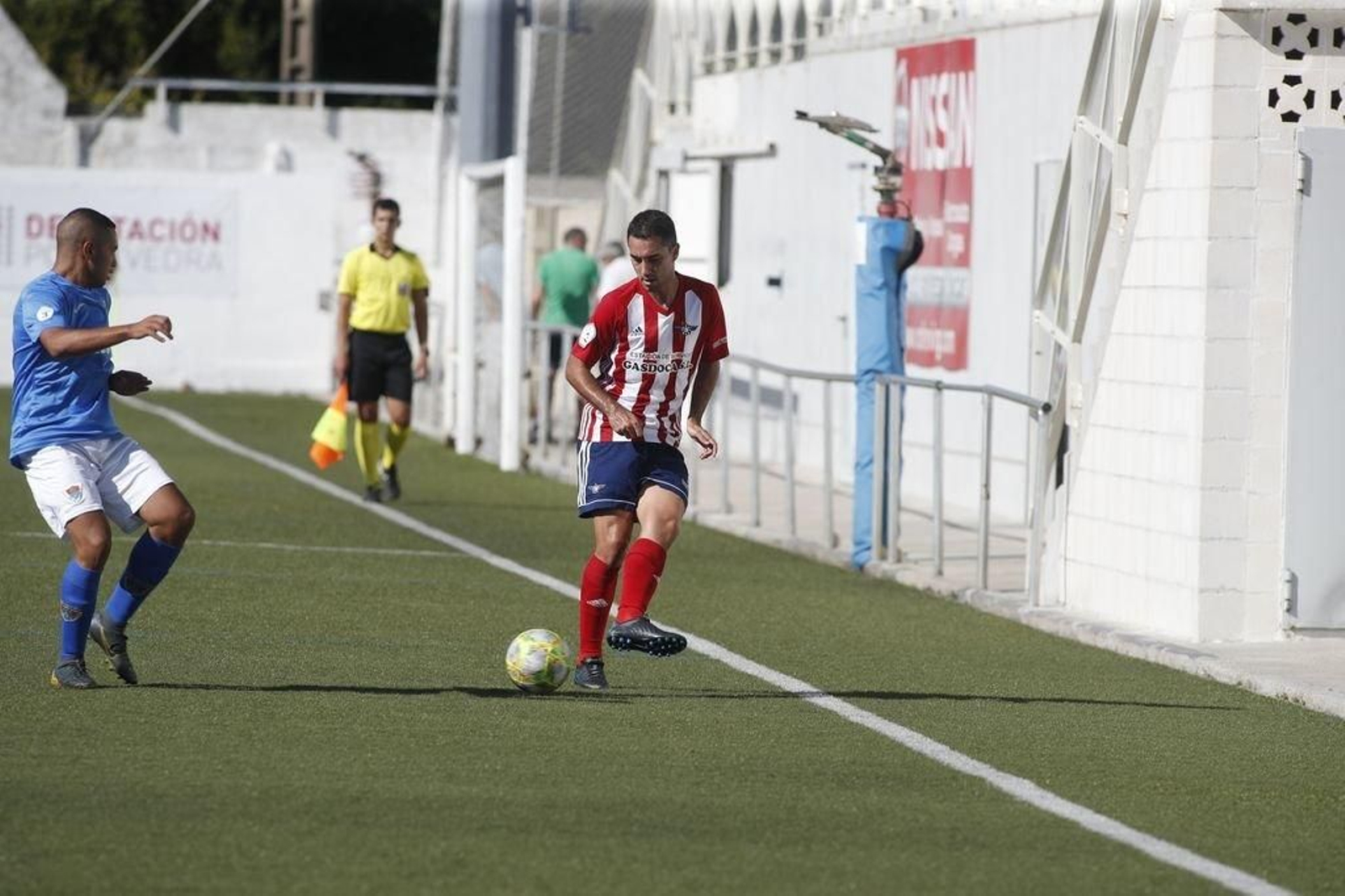 Pablo García, en el partido ante el Bergantiños en O Morrazo.
