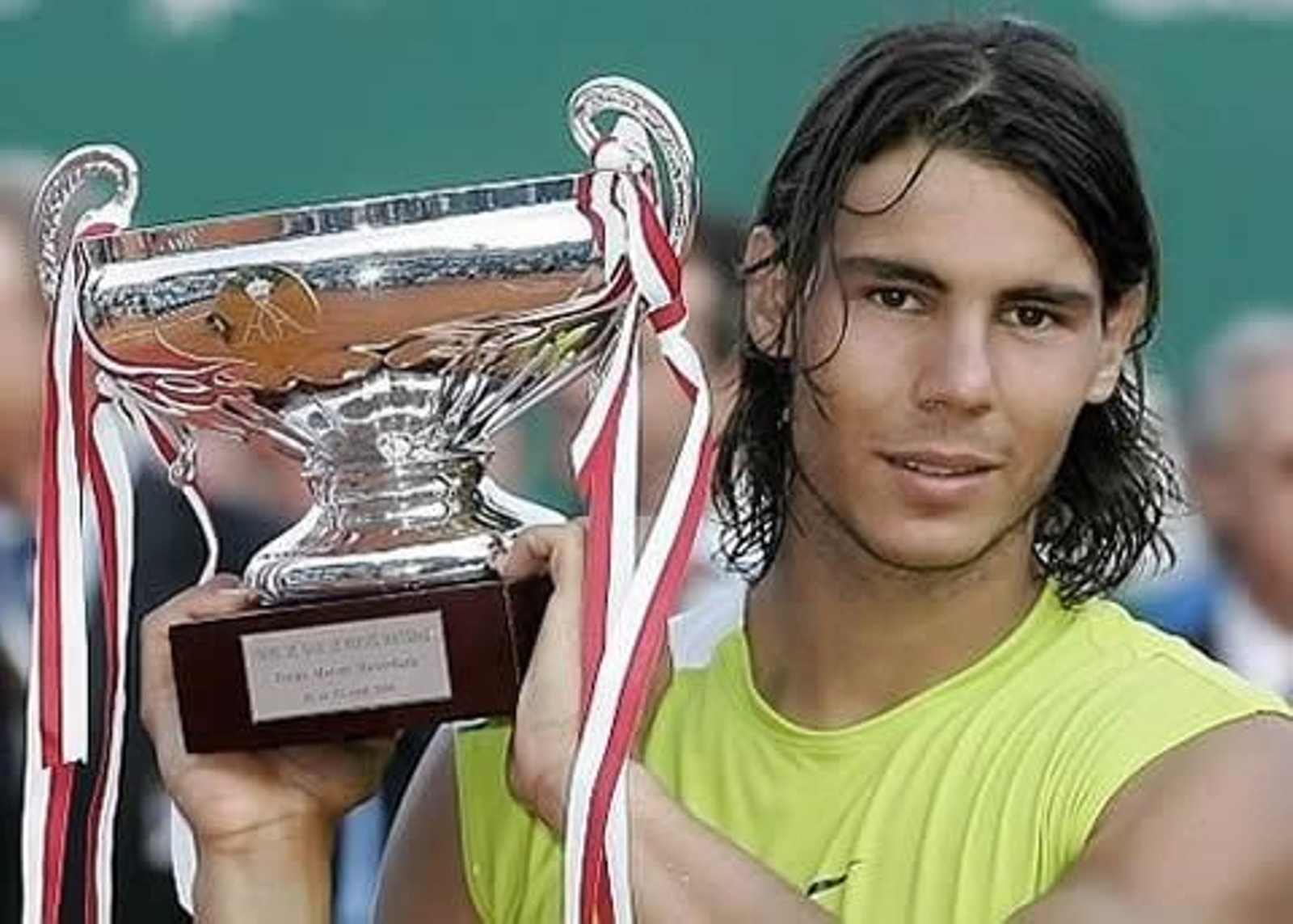 Rafa Nadal, tras la conquista de un trofeo.