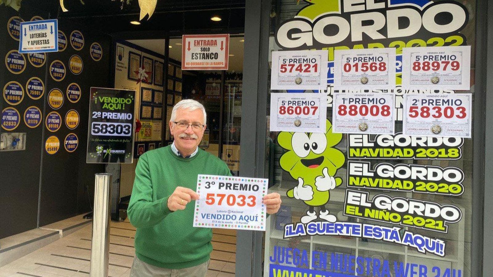El X de la Suerte de O Porriño entregó el tercer premio del Sorteo del Niño 2024.