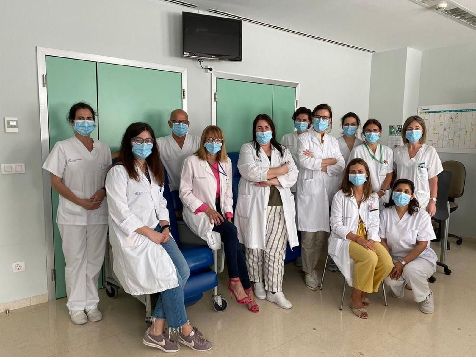 Parte del equipo del servicio de Alergología en el Hospital do Meixoeiro.