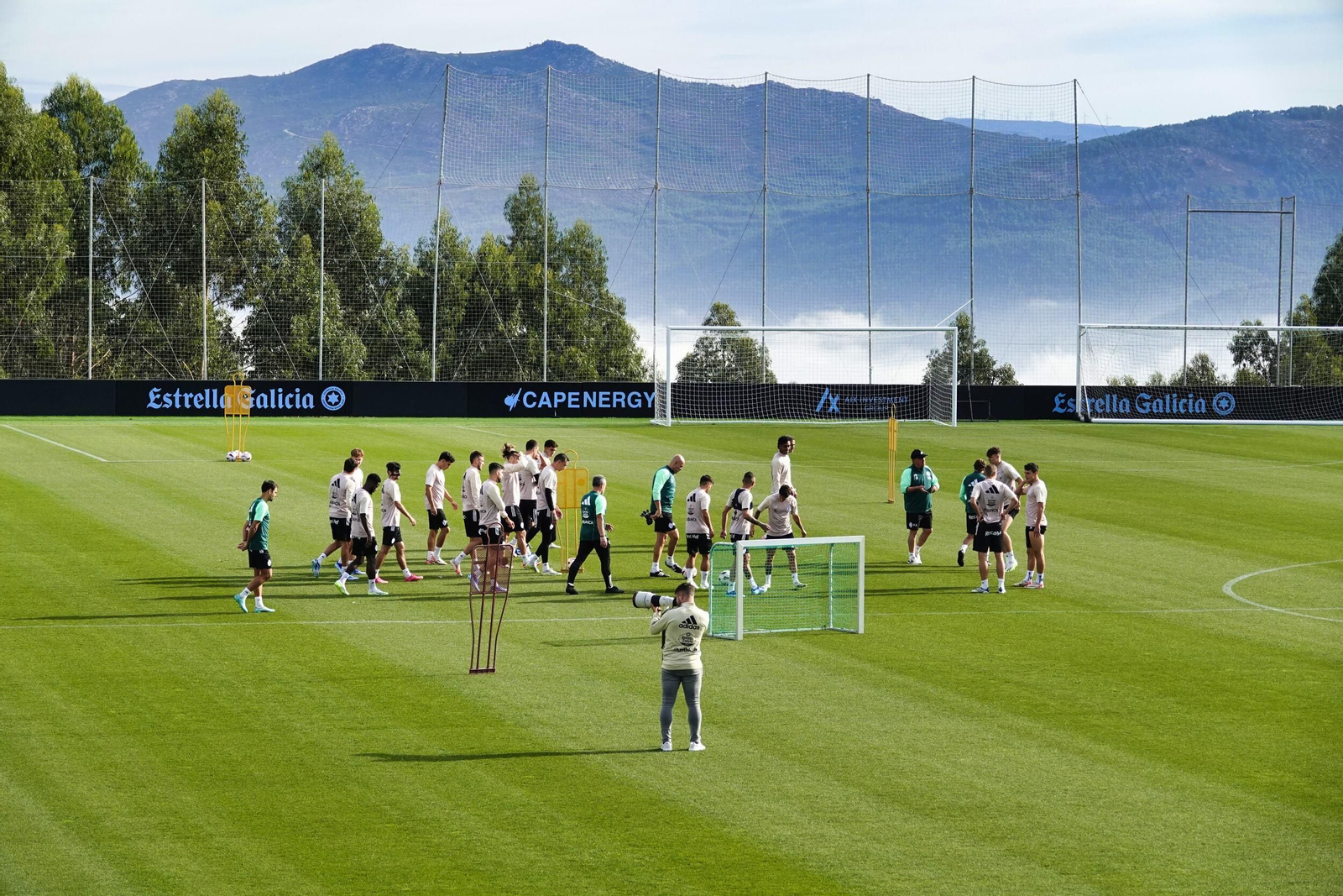 Entrenamiento del Celta en Mos.