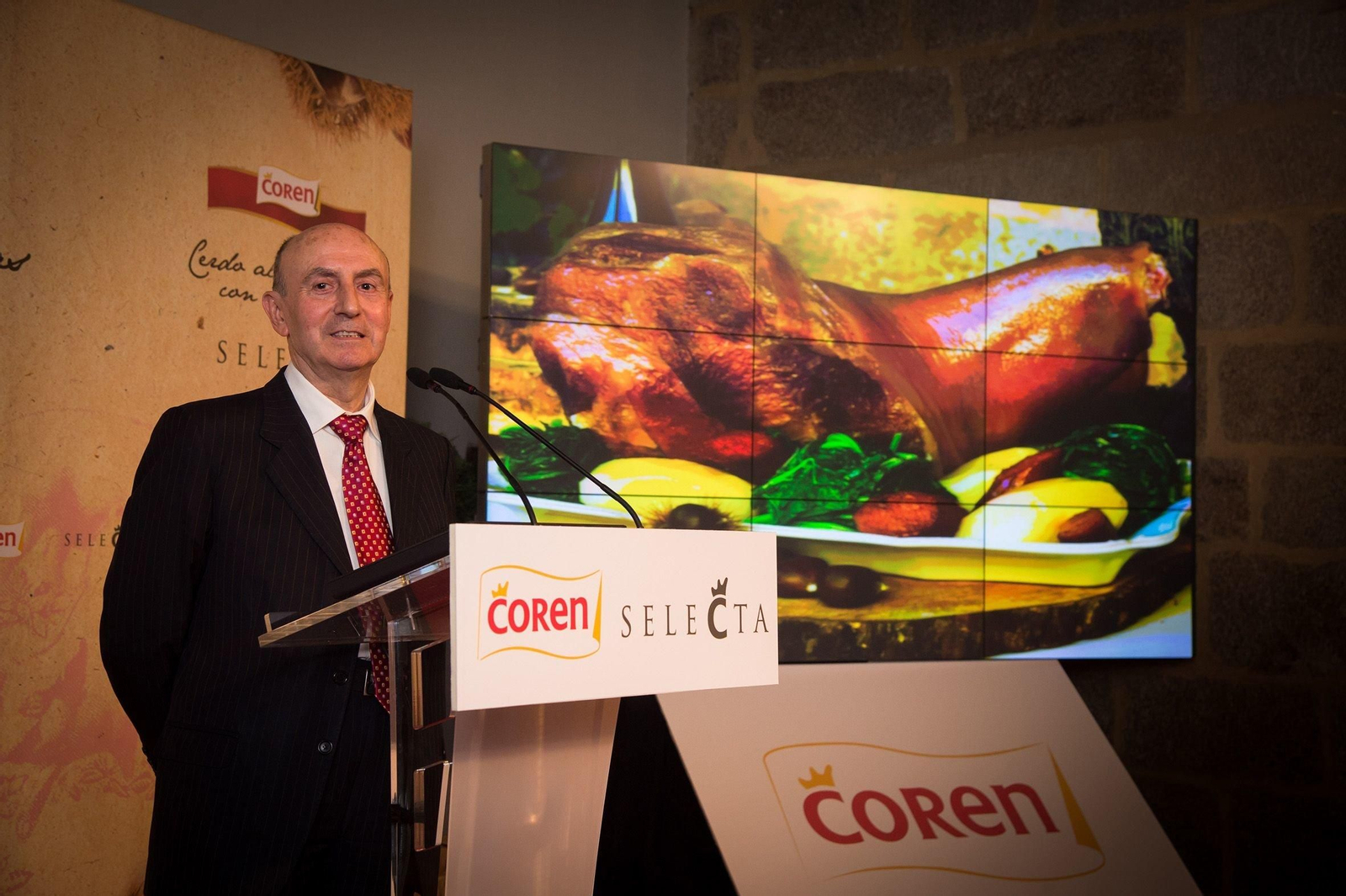 Manuel Gómez Franqueira, presidente de Coren, durante la presentación de los objetivos.