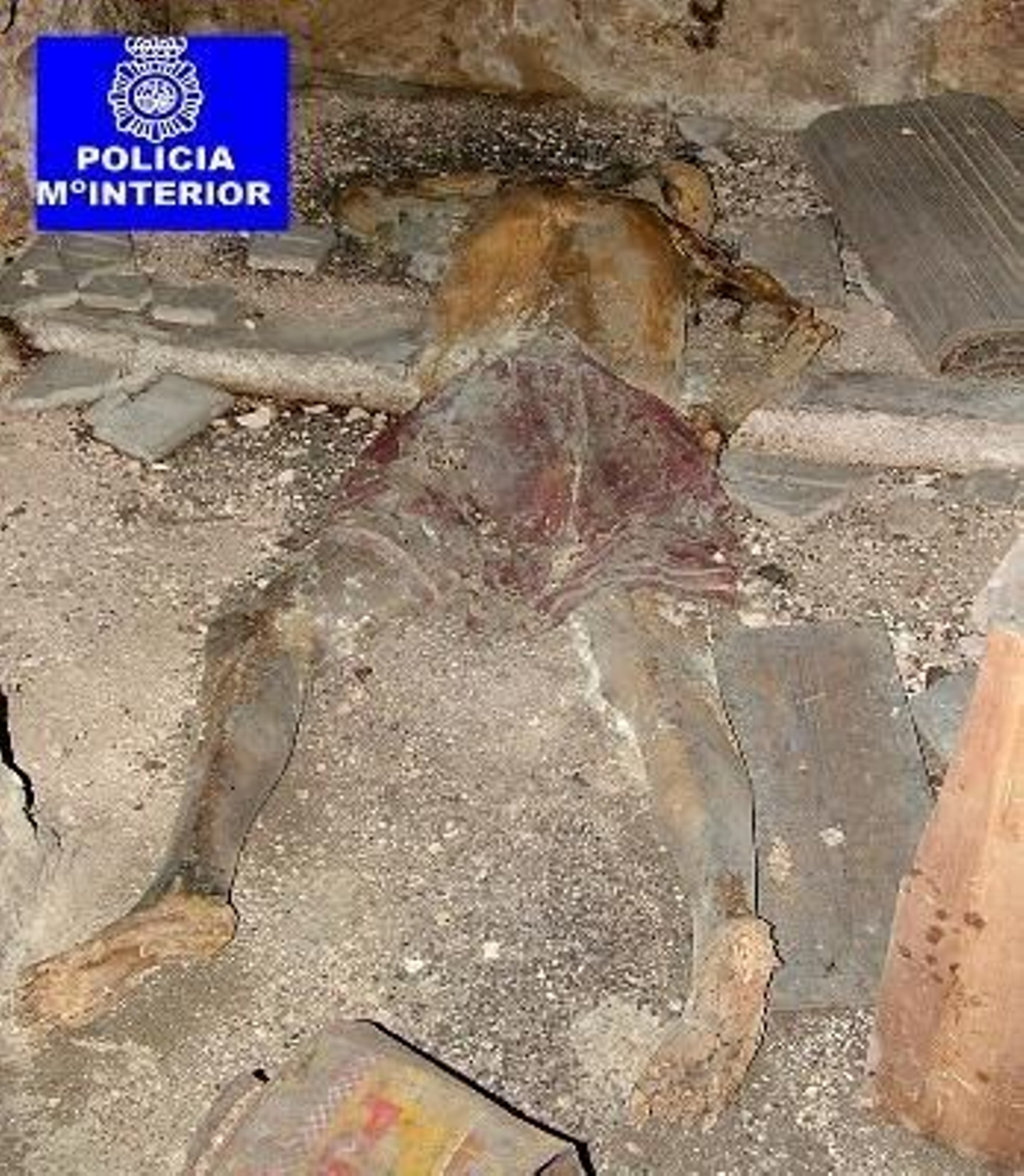 El cadáver momificado de un varón de unos 30 años