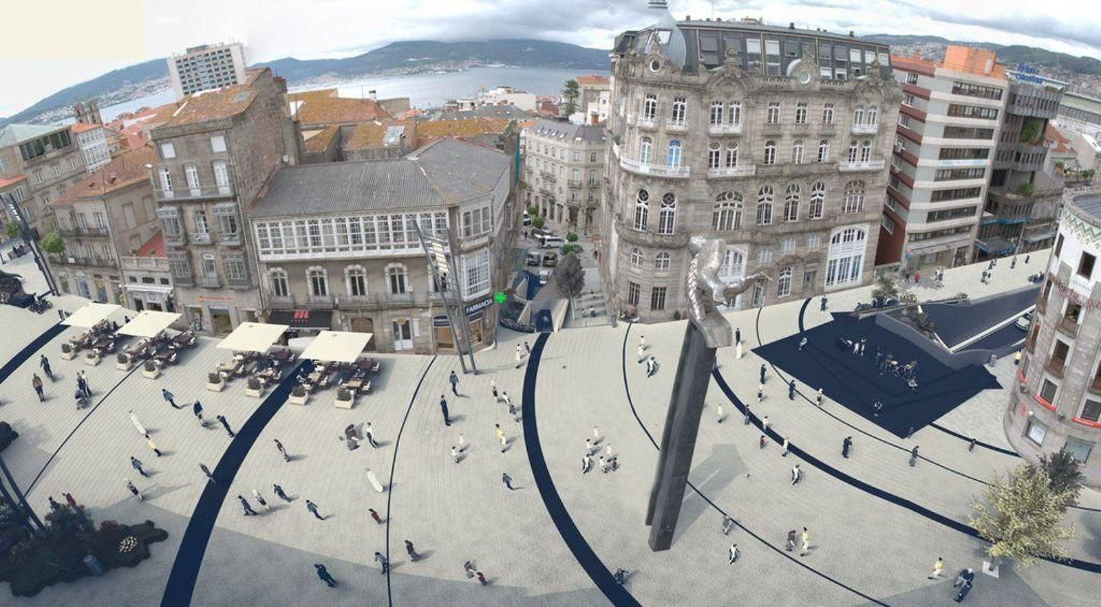 Una  infografía del escenario permanente.