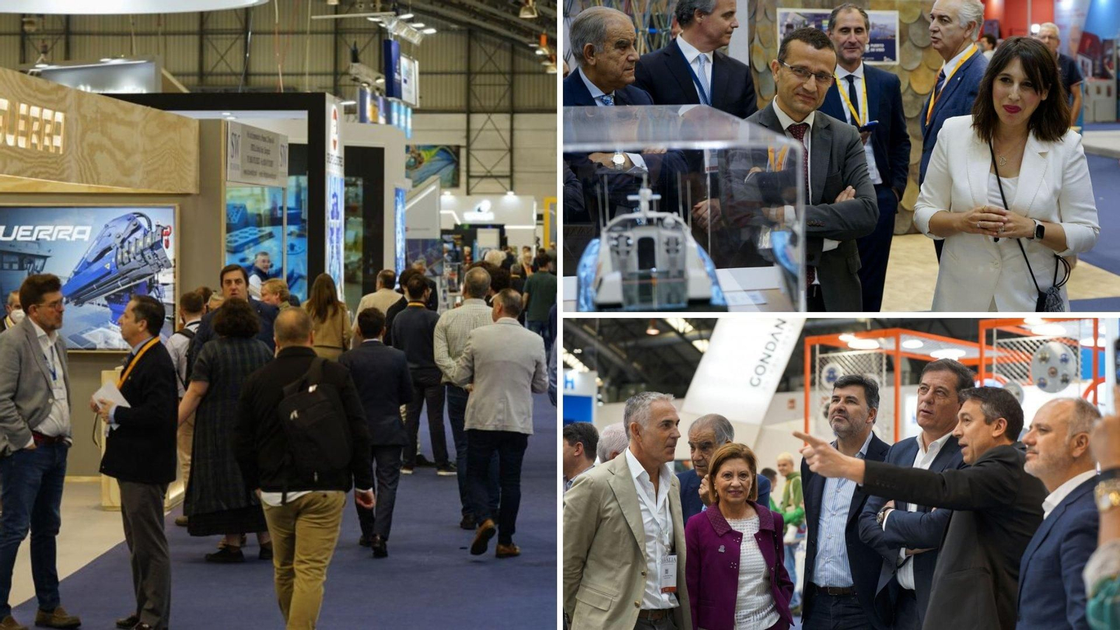 La conselleira de Economía, María Jesús Lorenzana, y el secretario xeral del PSdeG, José Ramón Besteiro, visitaron la feria.