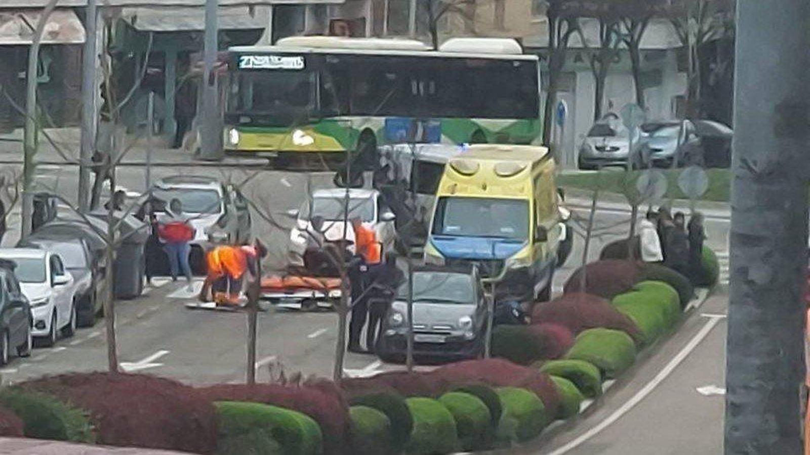 La mujer fue atendida por los servicios sanitarios.