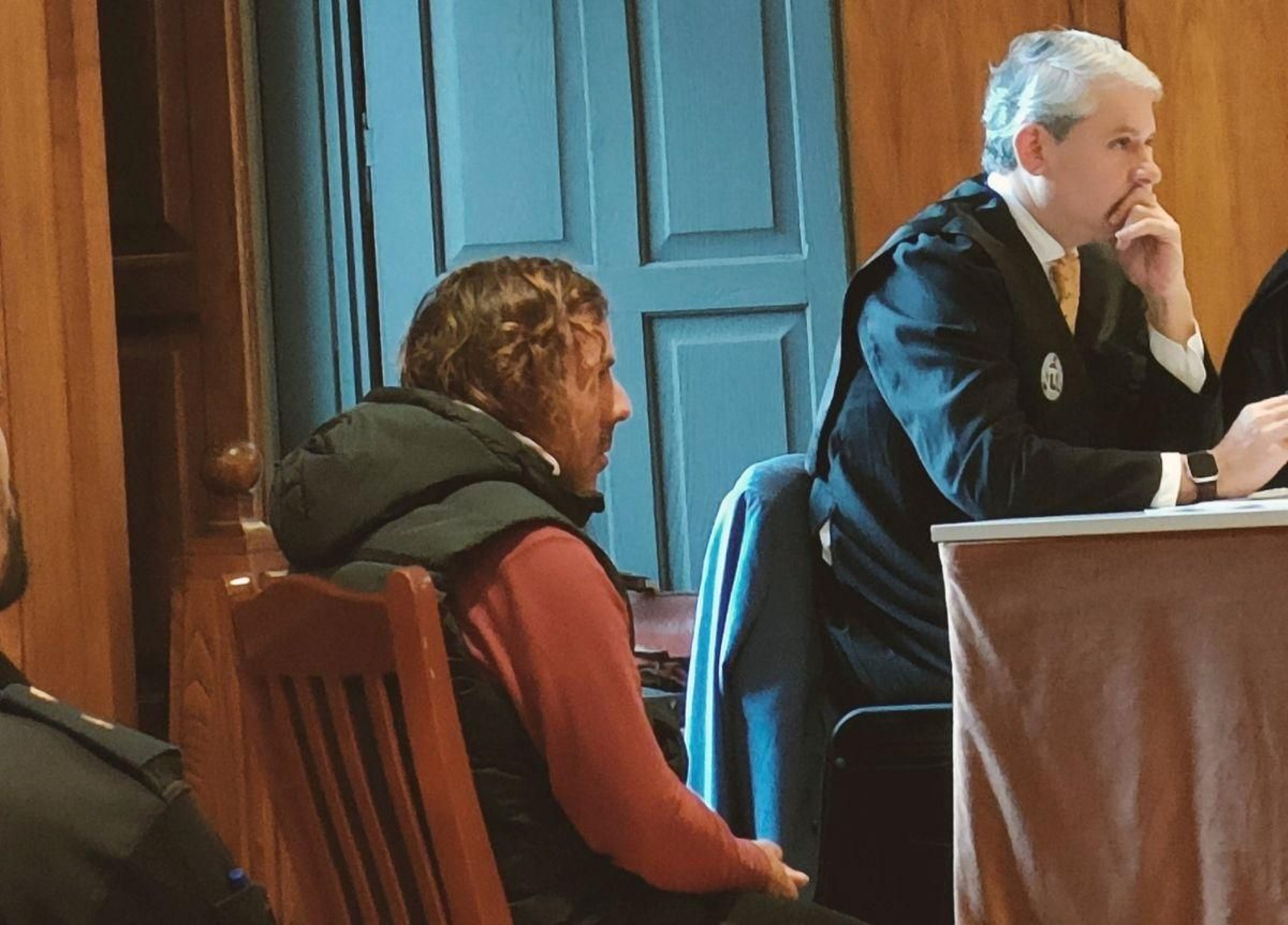 El acusado, en la Audiencia provincial.