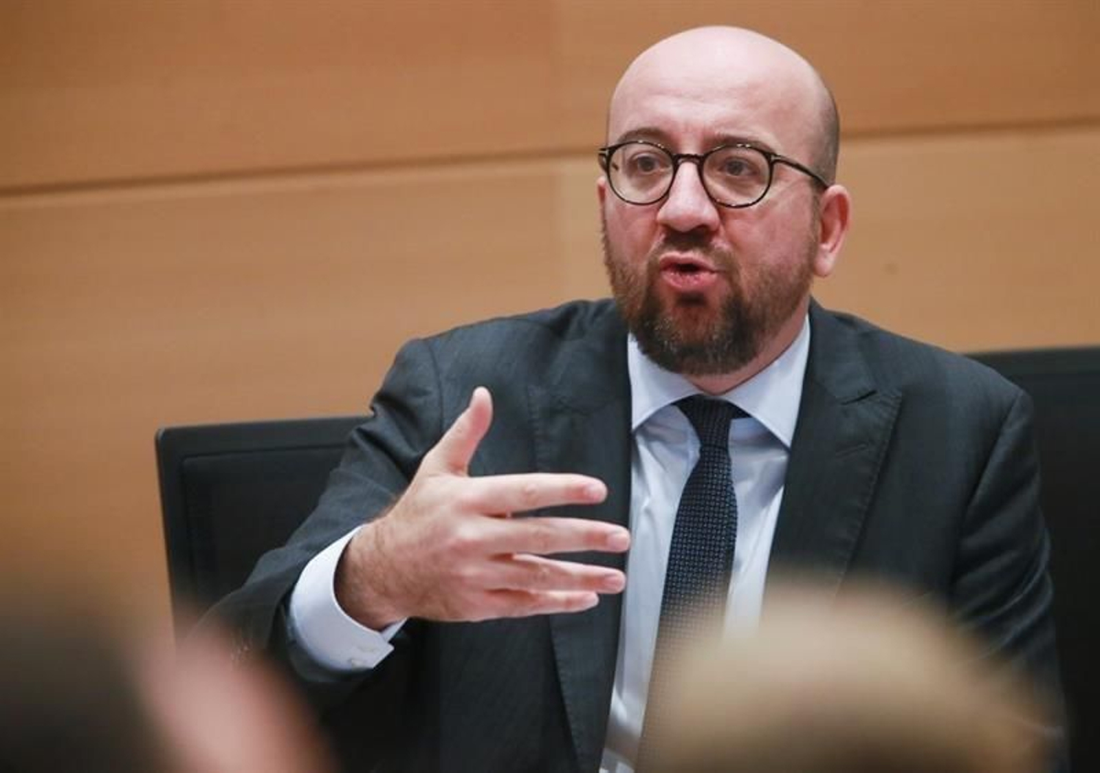 Charles Michel, en la Comisión de Interior del Parlamento federal.