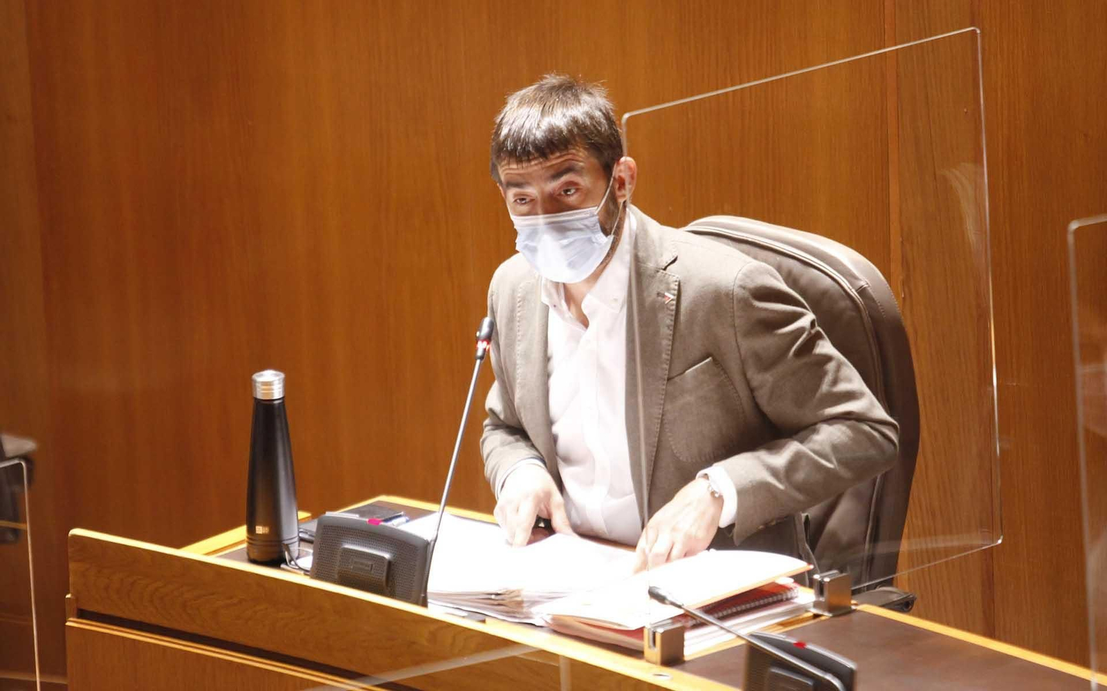 El diputado en las Cortes de Aragón Álvaro Sanz Remón, de Izquierda Unida