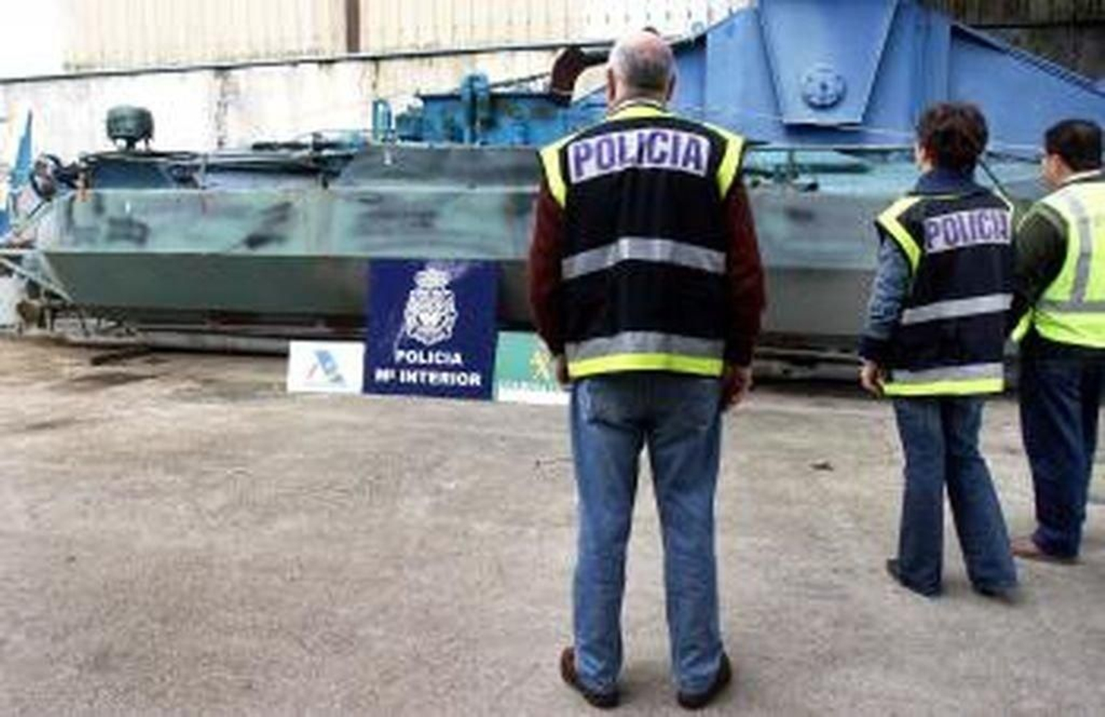 el narcosubmarino aparecido en 2006.