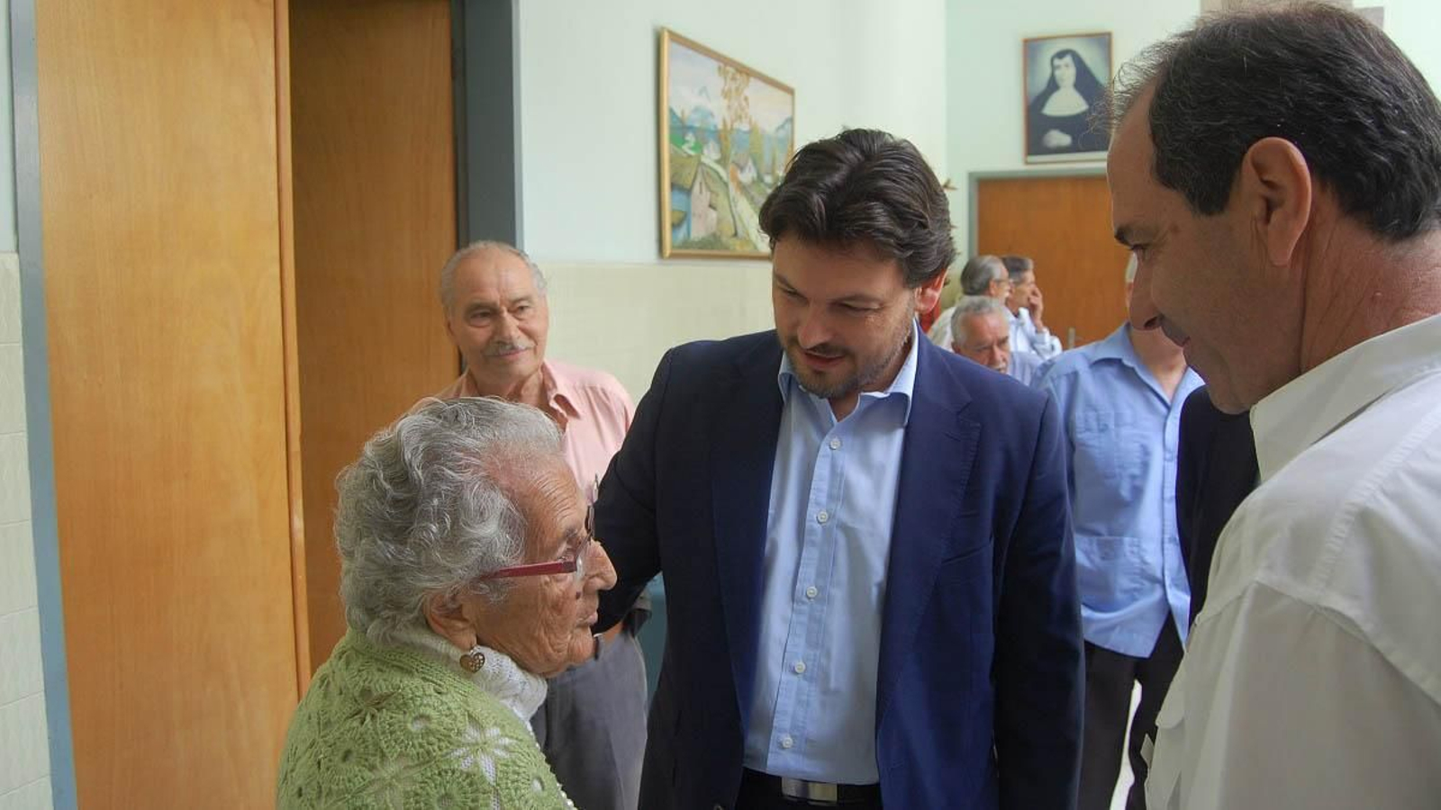 Foto de archivo de una visita del secretario xeral da Emigración a Venezuela