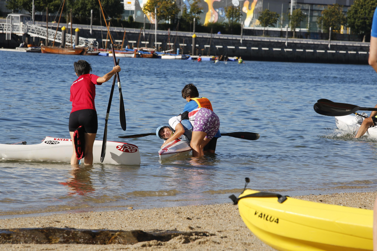 La jornada de entrenamiento especial de la mano de +Deporte Atlántico y el club de piragüismo Kayak Vigo