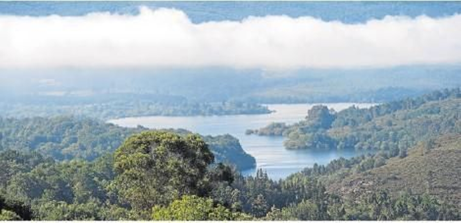 El embalse de As Conchas desde el mirador de Xordos, en Bande.