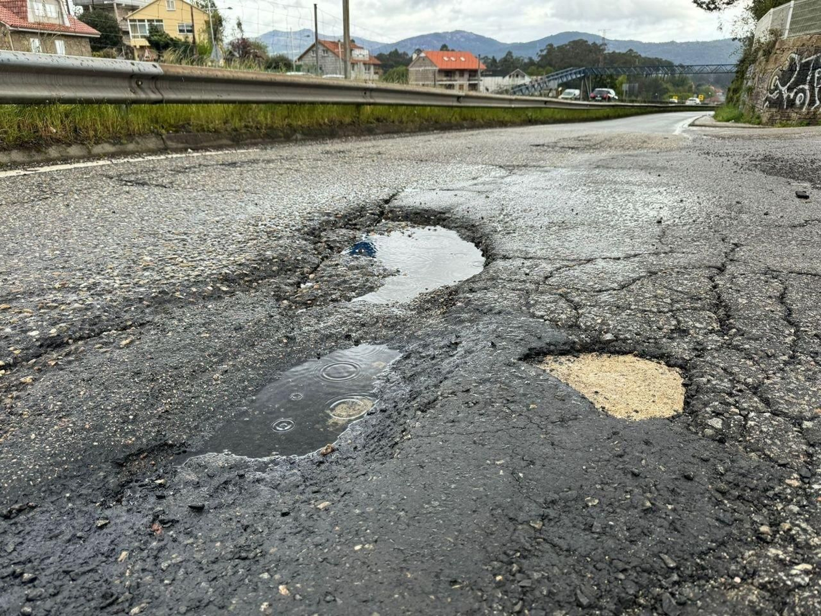 Baches en la A-55.