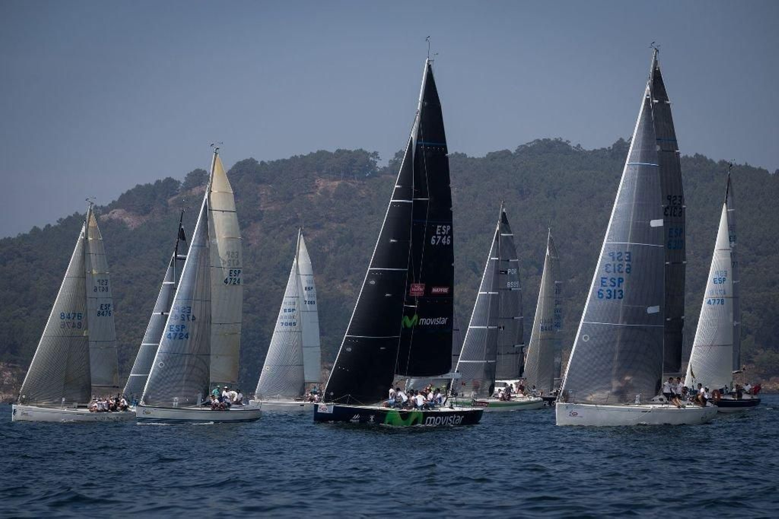 Imagen de parte de la flota durante la primera jornada del Trofeo Príncipe de Asturias.