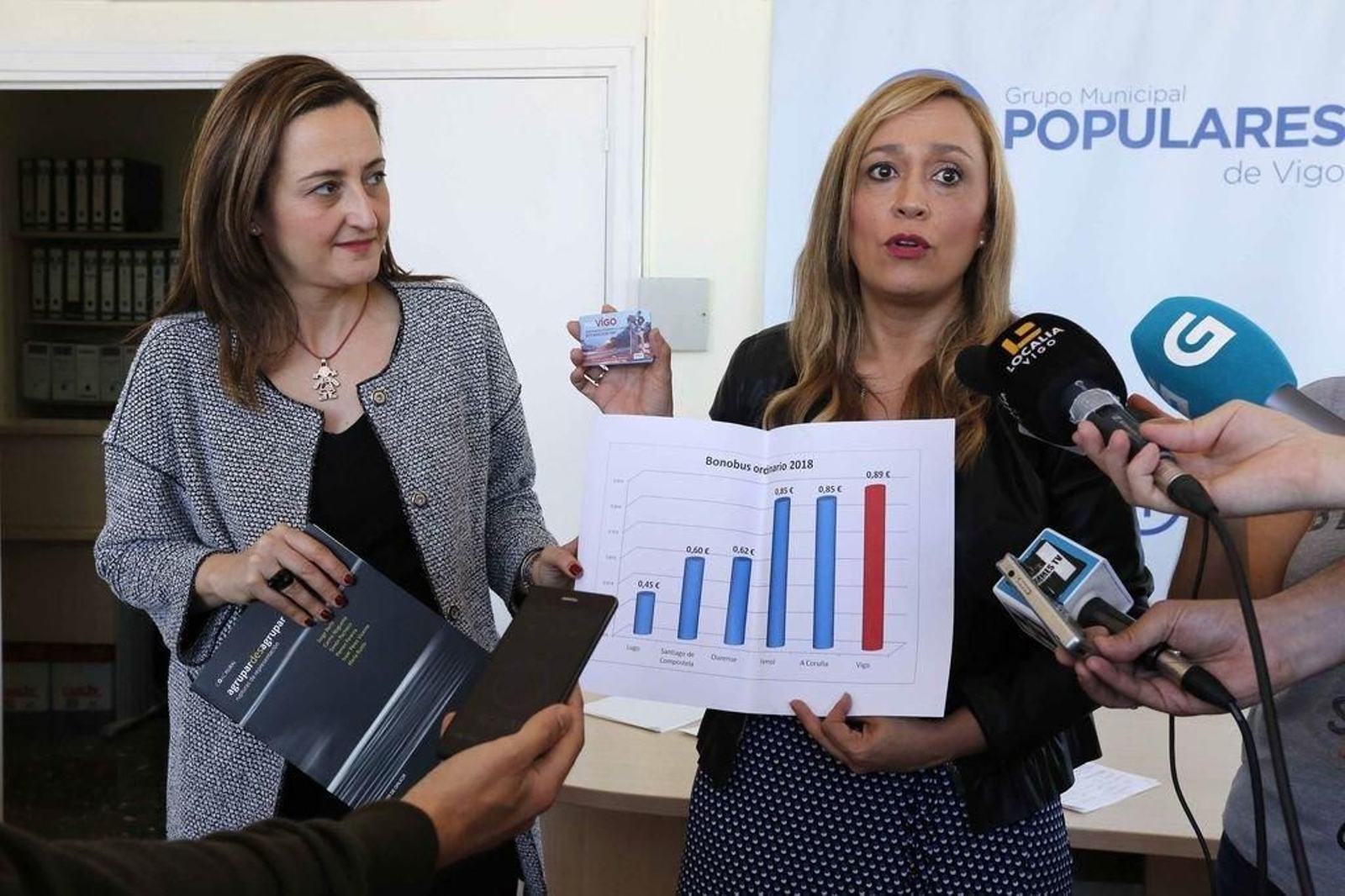 Las concejalas populares Teresa Egerique y Elena Muñoz, ayer.