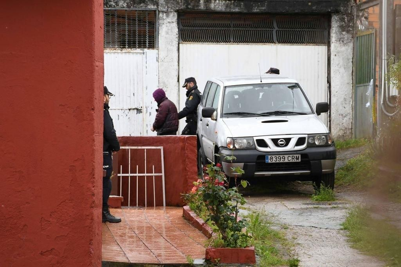 El detenido, ayer en Sárdoma.