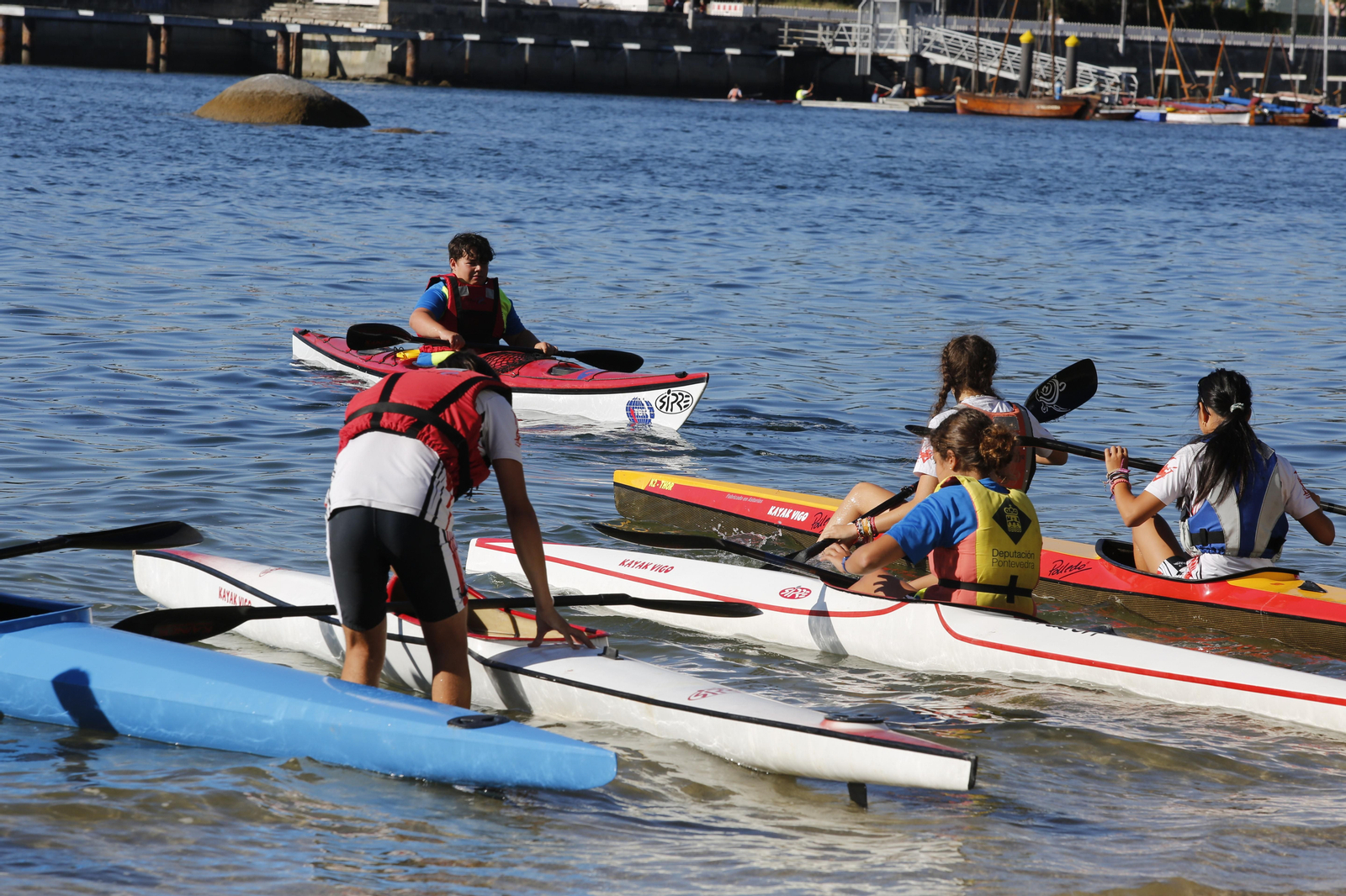 La jornada de entrenamiento especial de la mano de +Deporte Atlántico y el club de piragüismo Kayak Vigo