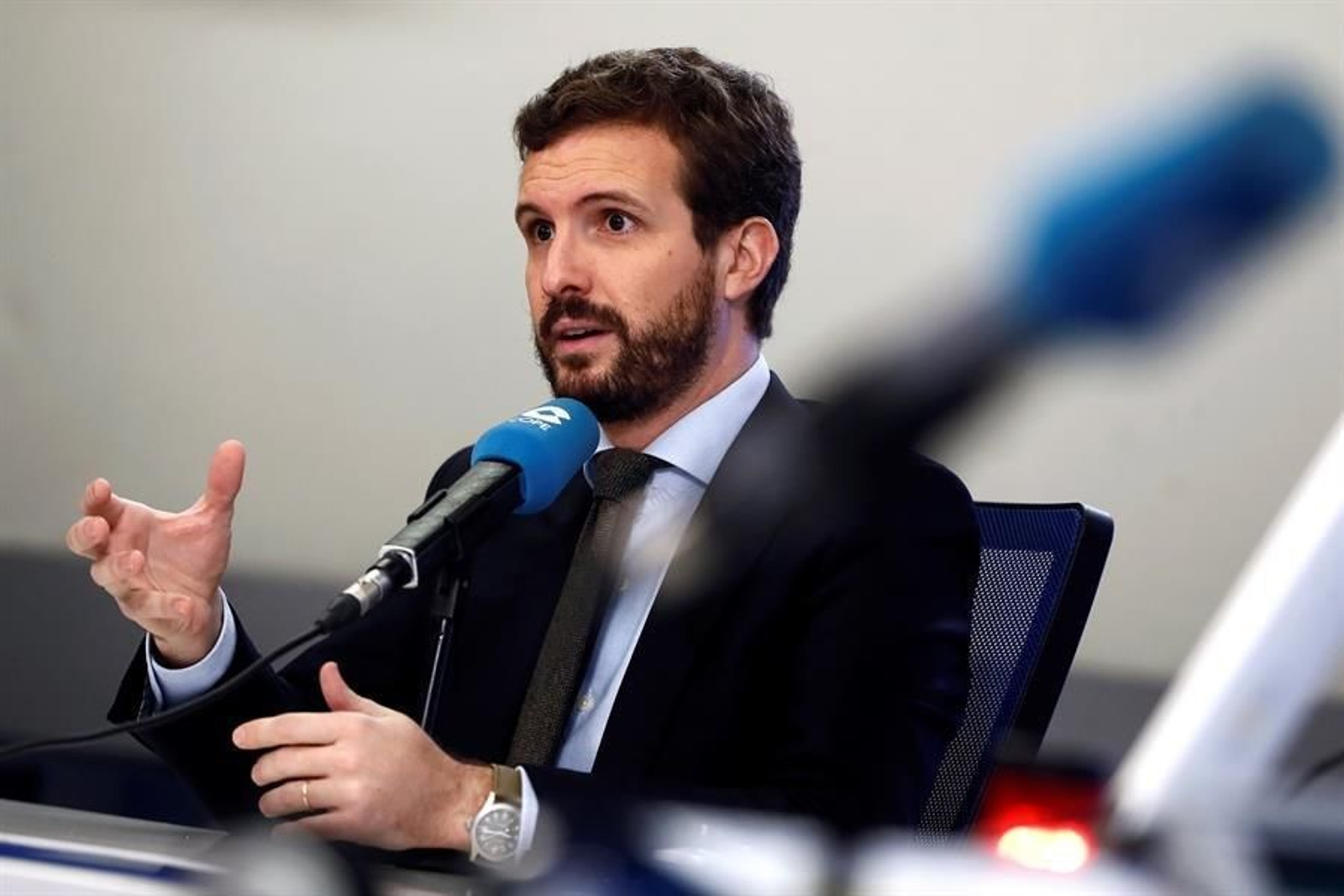 El presidente del PP, Pablo Casado
