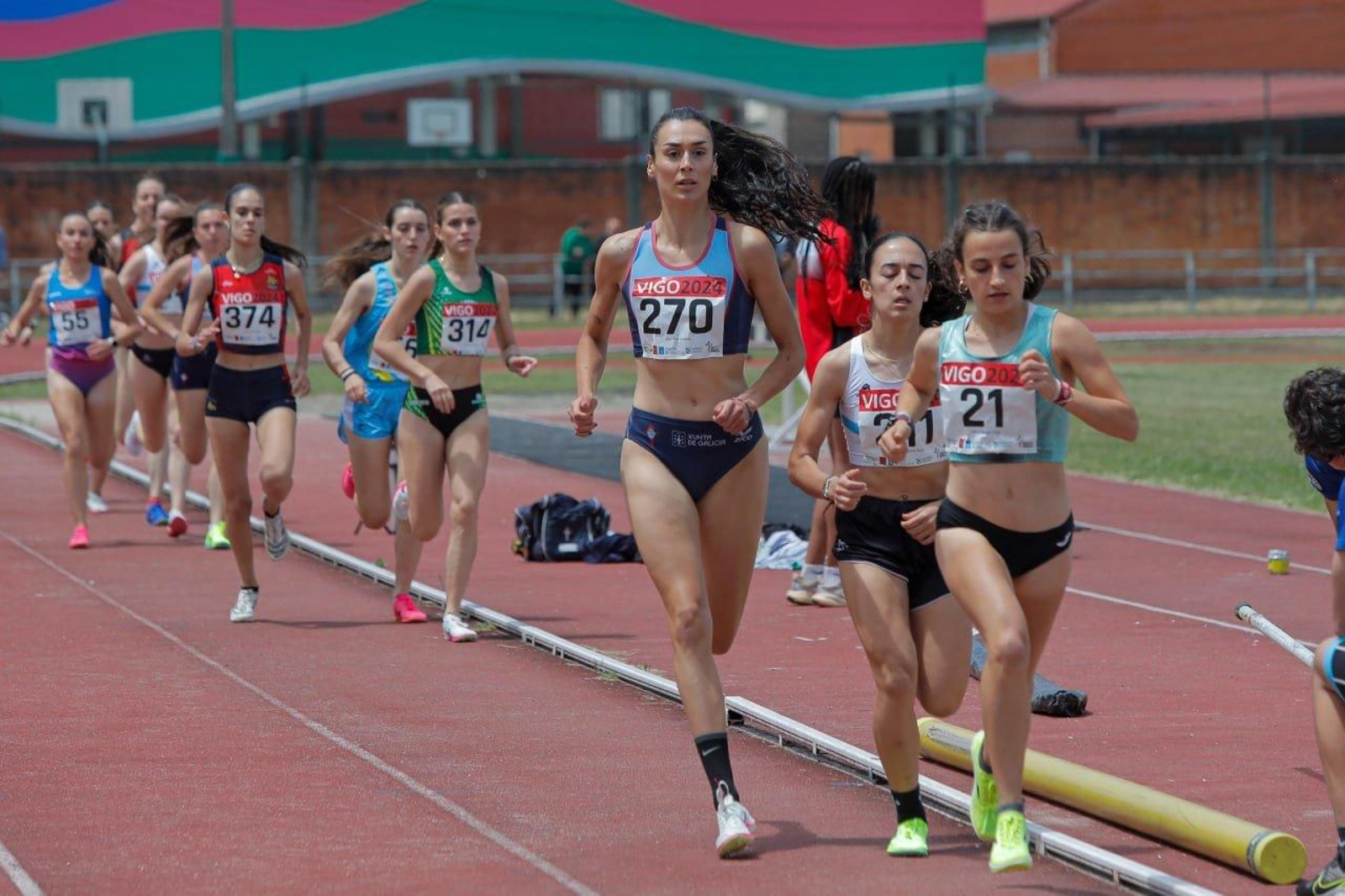 Campeonato Gallego de atletismo, en la pista de Balaídos.