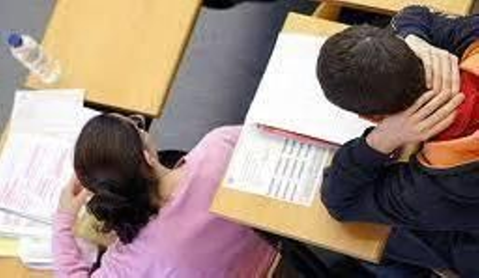 Alumnos durante las pruebas de selectividad.