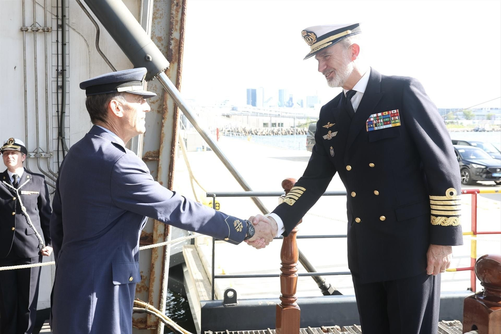 El rey Felipe VI a su llegada a Estonia