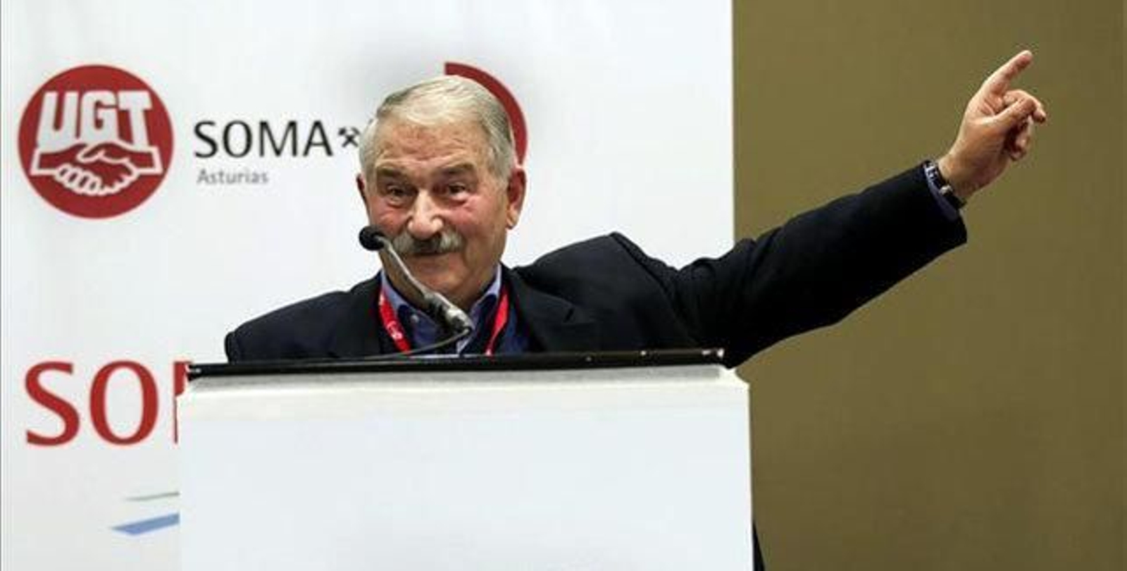 José Fernández Villa en un acto del SOMA-UGT.