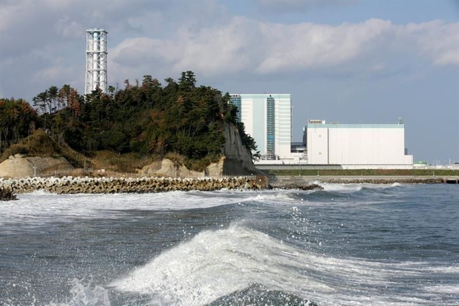 Vista de la central Nuclear de Daini en Naraha en la prefectura de Fukushima (Japón)