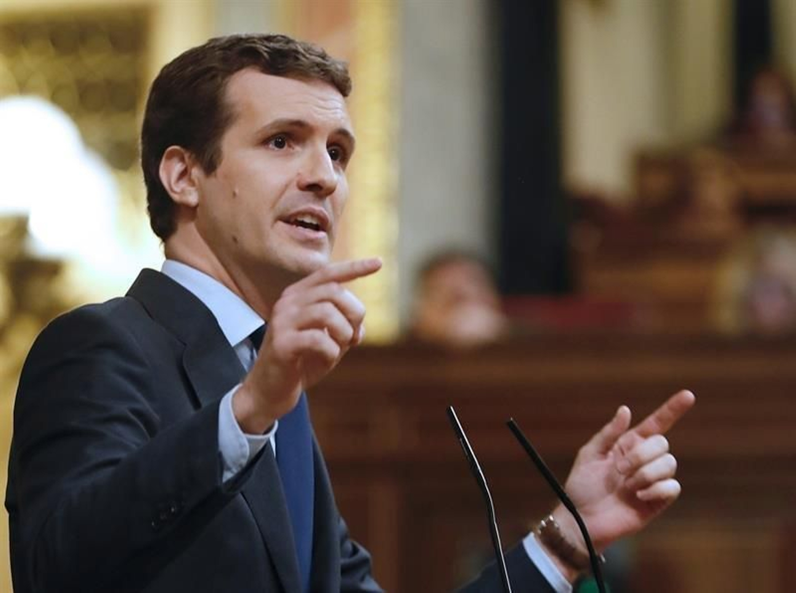 El presidente del Partido Popular, Pablo Casado