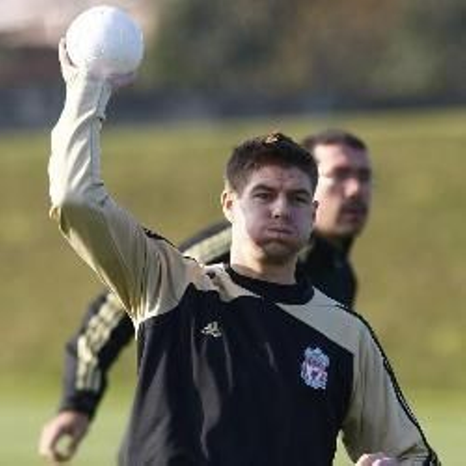 Steven Gerrard, durante un entrenamiento.