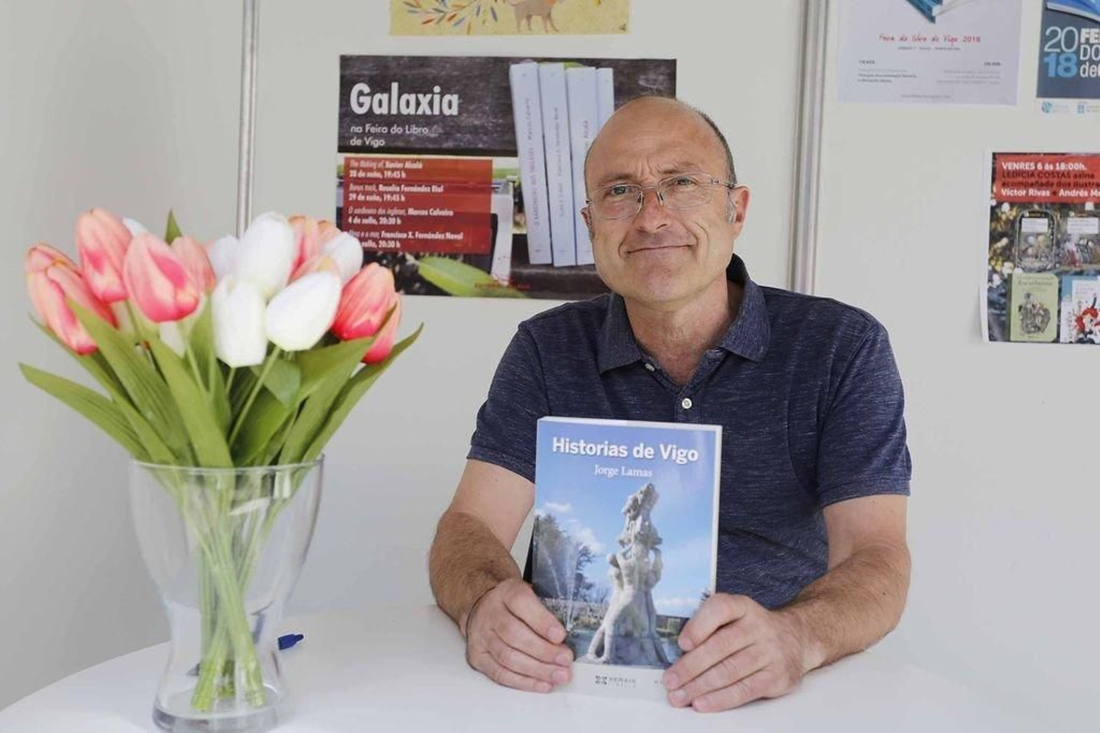 Jorge Lamas, onte na Feira do Libro.