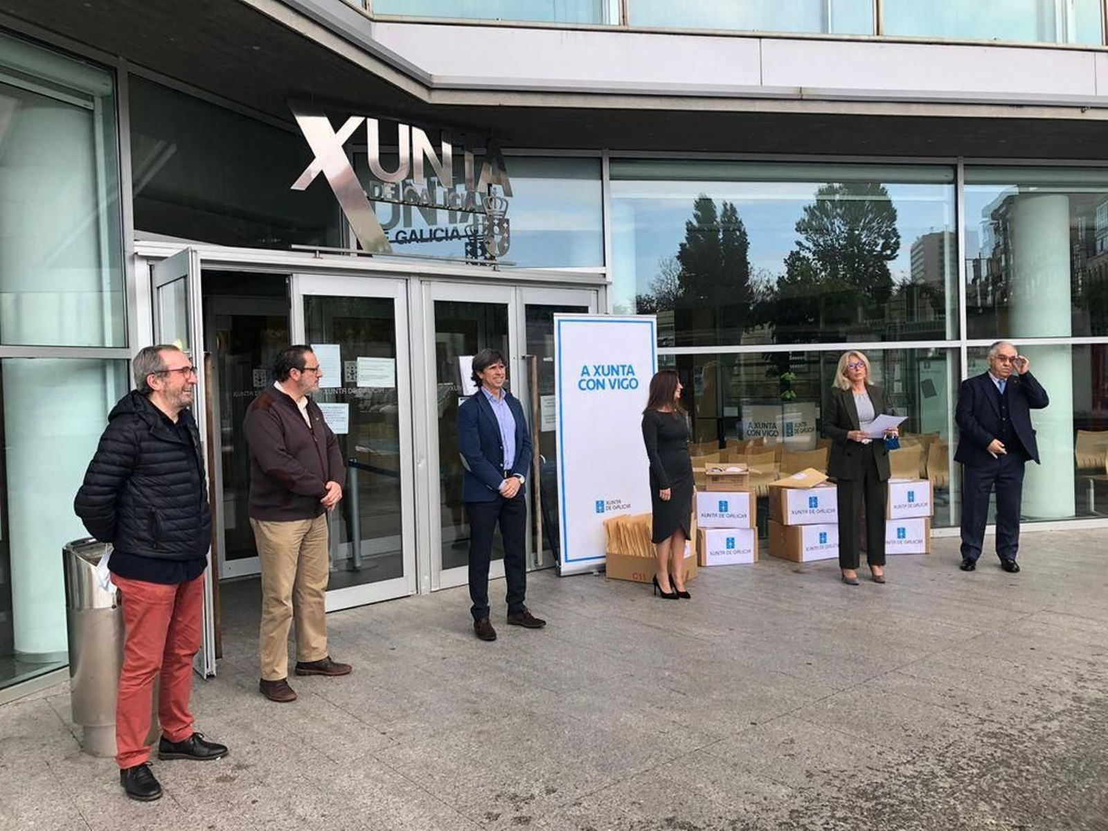 Un acto de A Xunta con Vigo en la Delegación local.