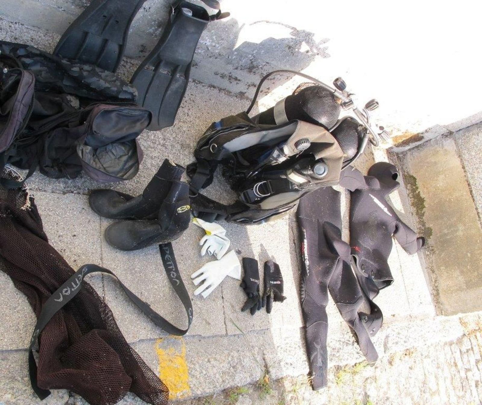 El equipo de buceo intervenido en la operación de Raxó.