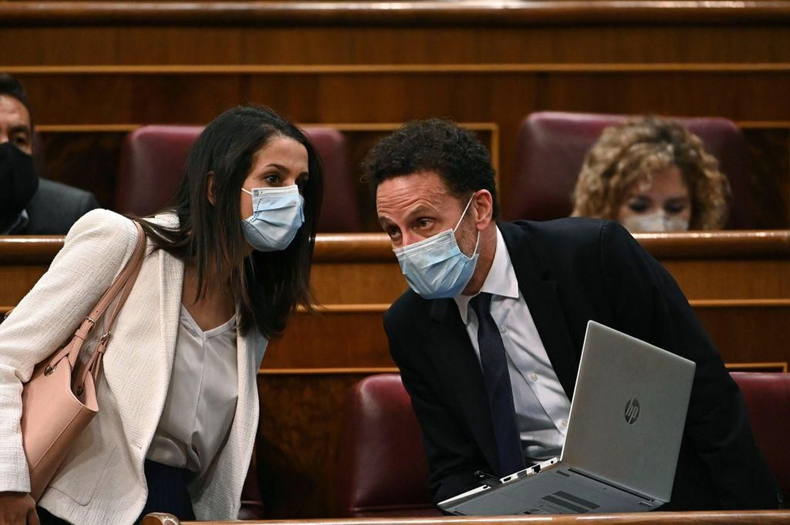 Inés Arrimadas, con su compañero Edmundo Bal en el Congreso.