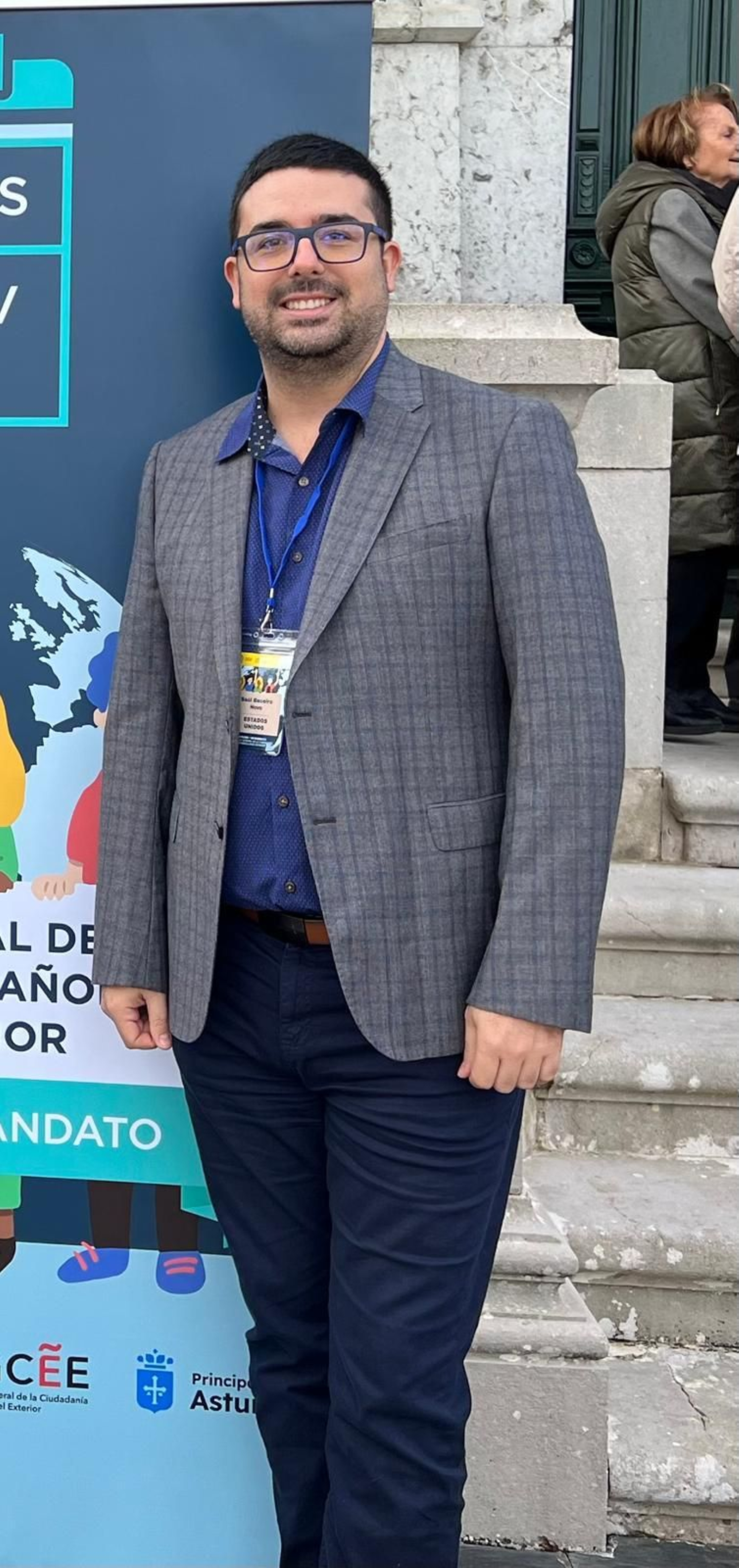 Saúl Beceiro, durante su participación en el último pleno del CGCEE celebrado en Asturias hace un año.