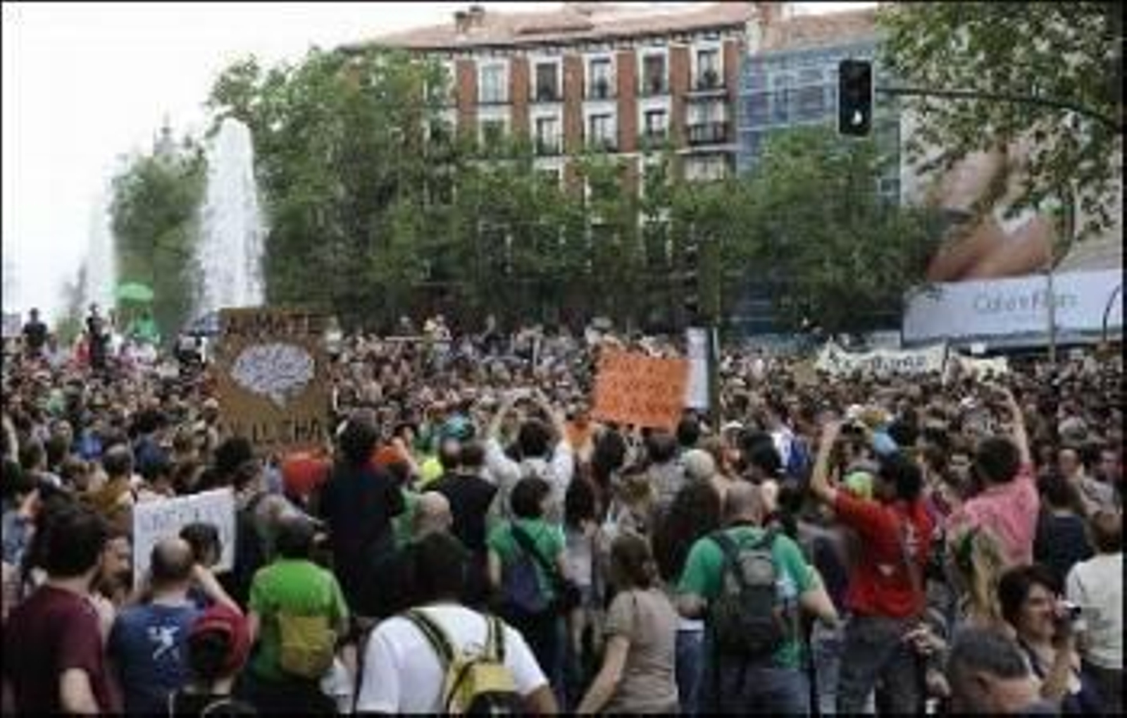Una de las protestas realizadas por el movimiento del 15M.