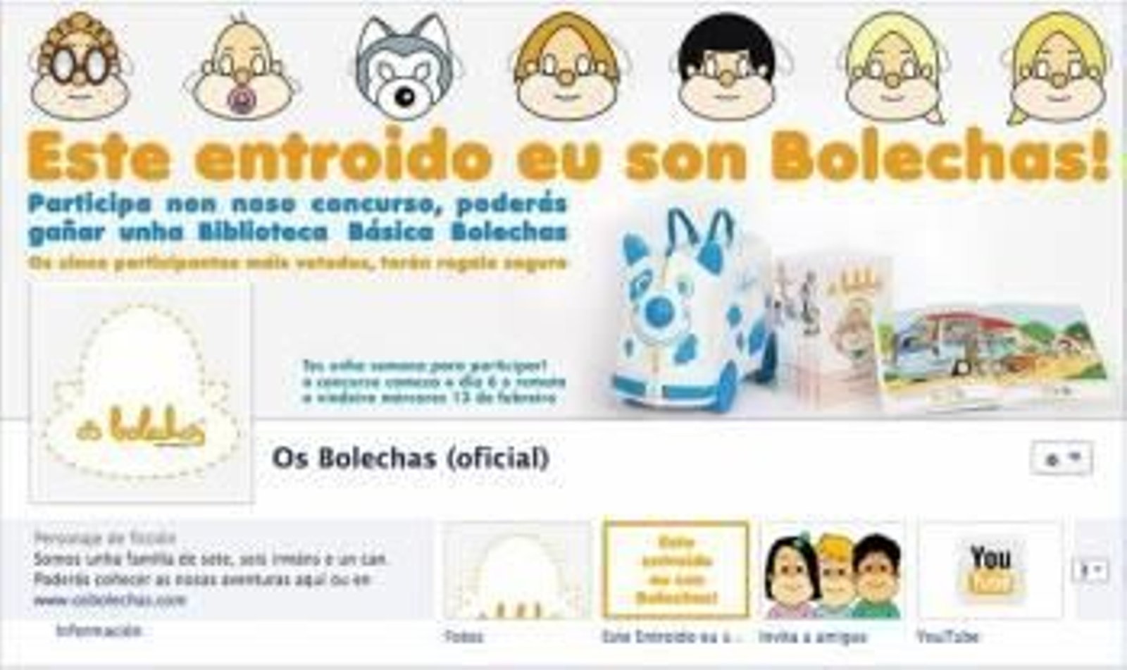 Página web oficial de Os Bolechas, con las caretas de los personajes creados por Pepe Carreiro. (Foto: ARCHIVO)