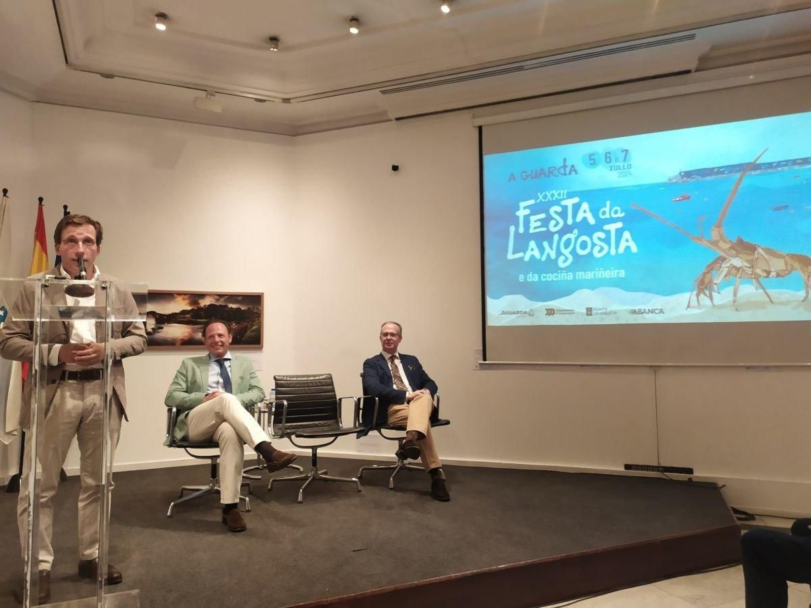 Momento de la intervención de José Luis Martínez-Almeida durante la presentación.