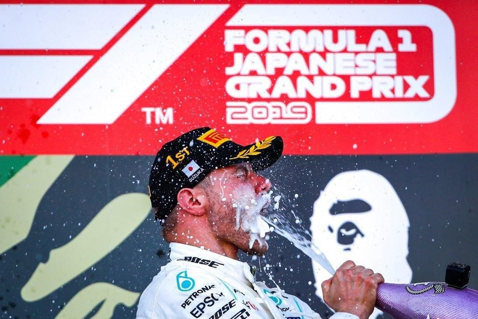 El piloto finlandés Valtteri Bottas se llevó la victoria en Suzuka.