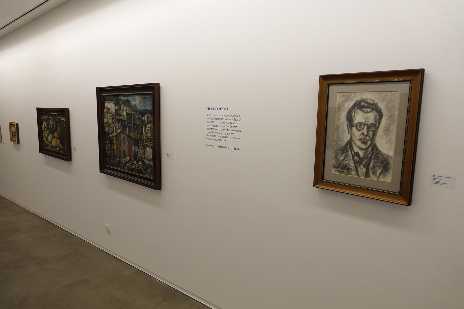 Presentación en la Pinacoteca de "Nos vieiros da arte galega", sobre a colección municipal de Francisco Fernández del Riego.