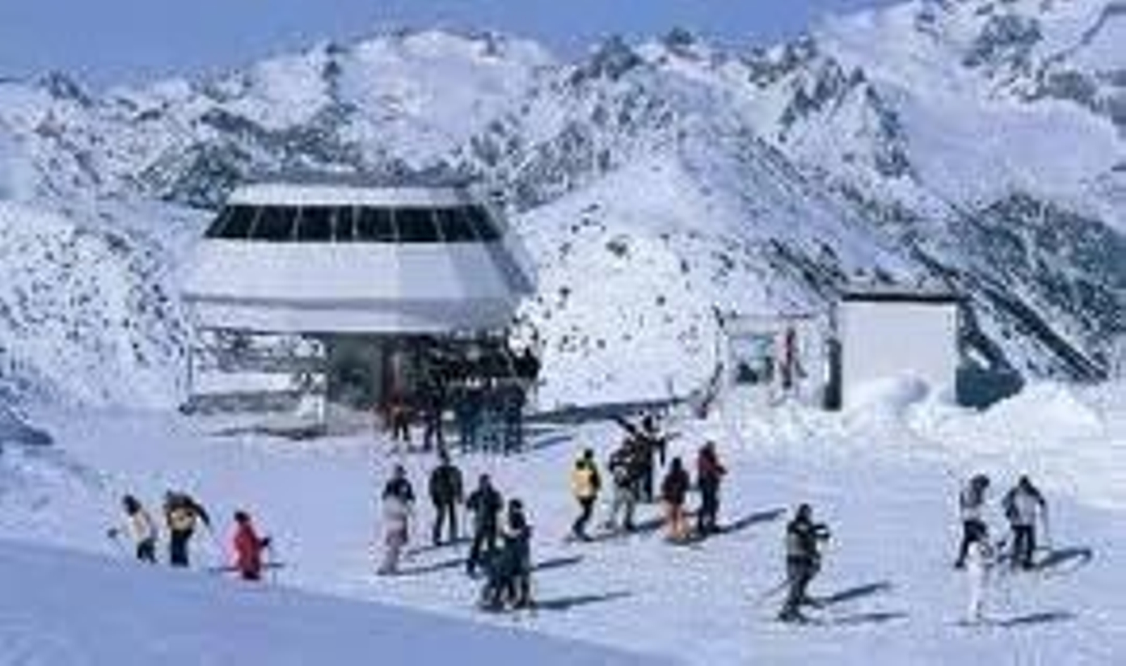 Vista de una estación de esquí.