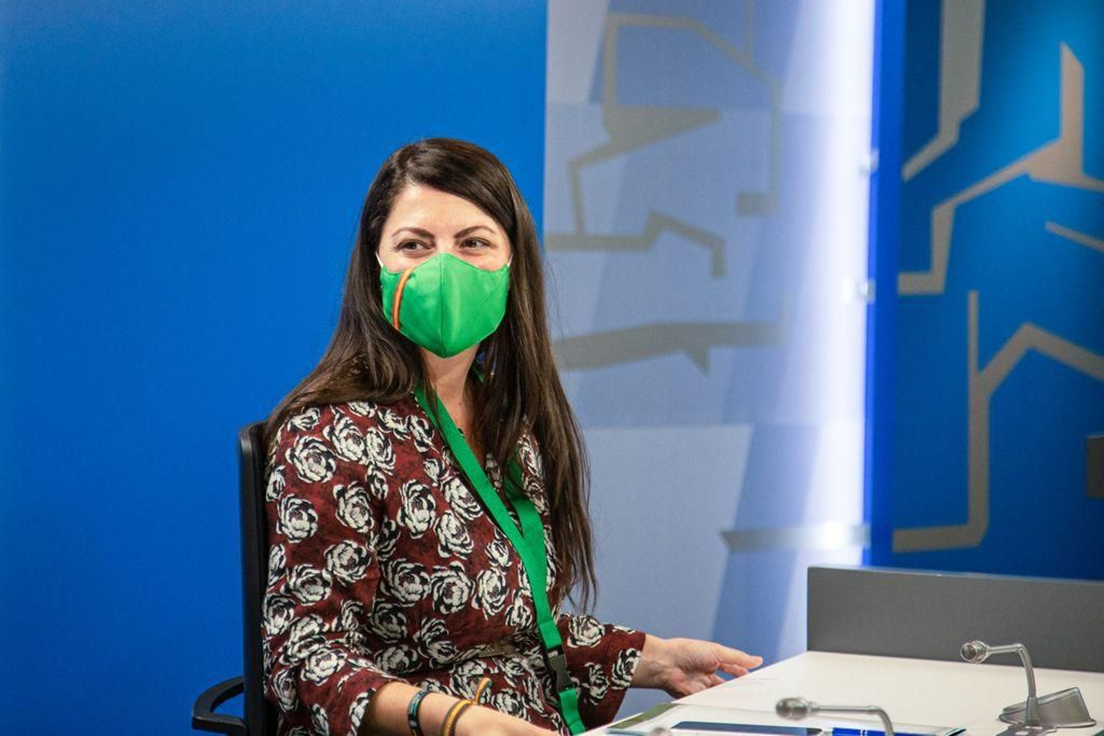 La secretaria general de Vox en el Congreso, Macarena Olona, ayer en el Parlamento Vasco, en Vitoria.