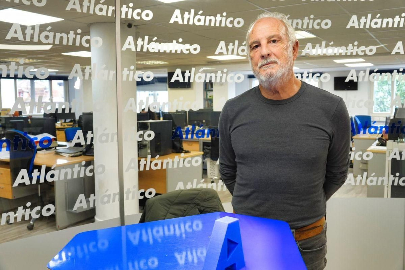Alberto García, en el set de Atlántico TV.