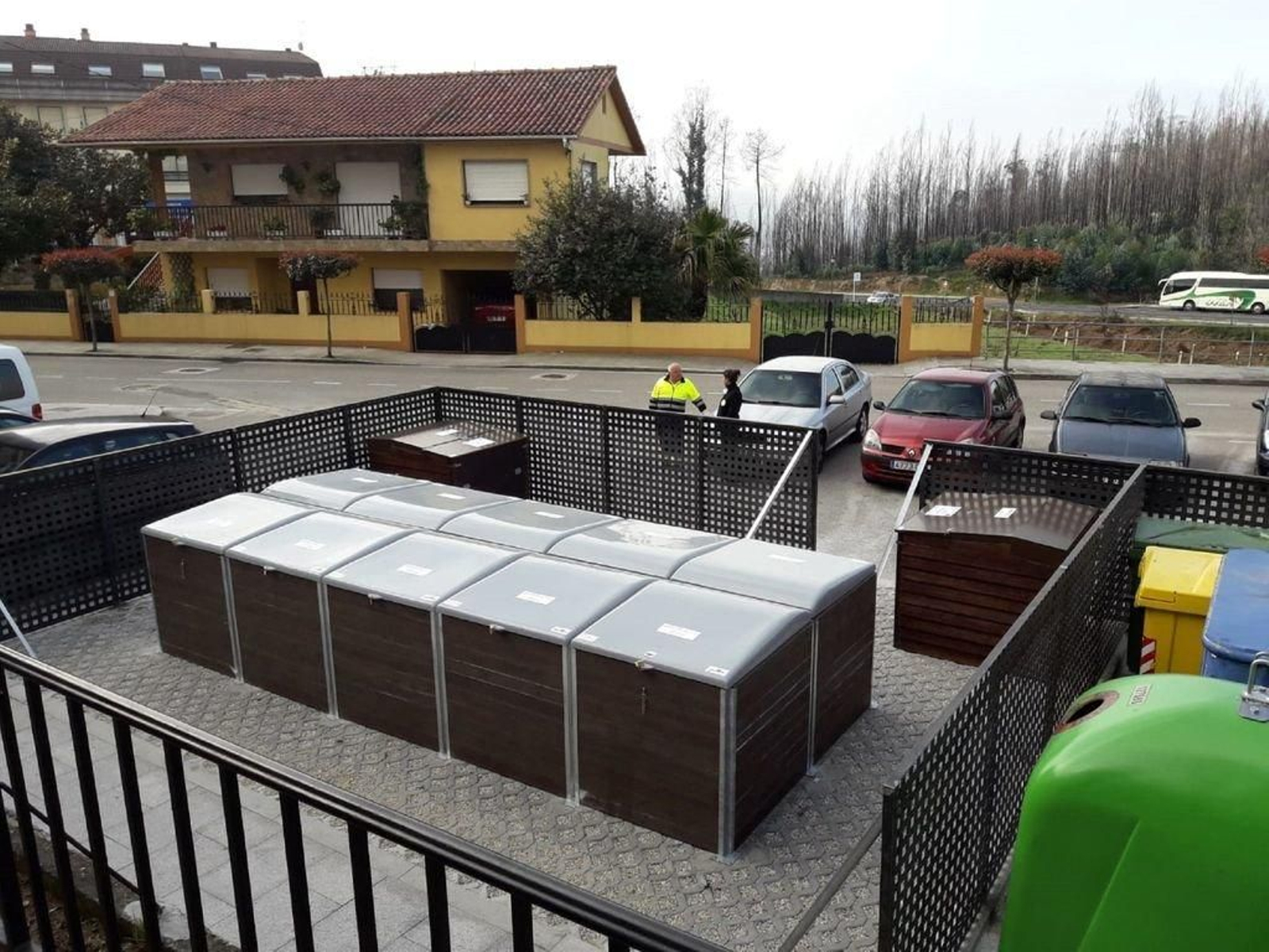 Uno de los centro de compostaje instalados en As Neves.