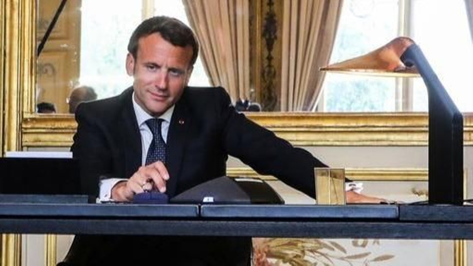 El presidente francés Emmanuel Macron, en el Elíseo.