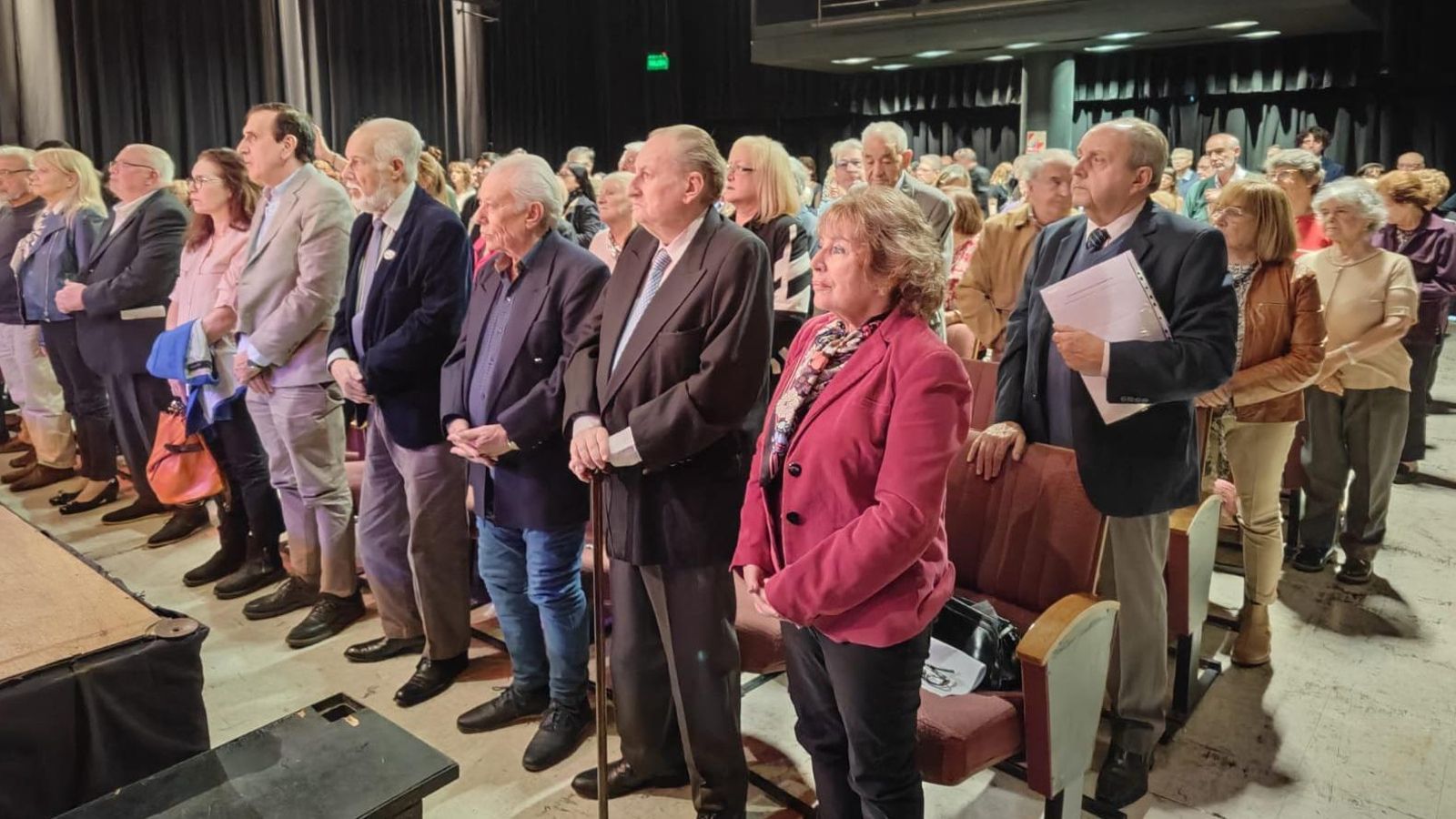 Momento en que se interpretó el himno galego