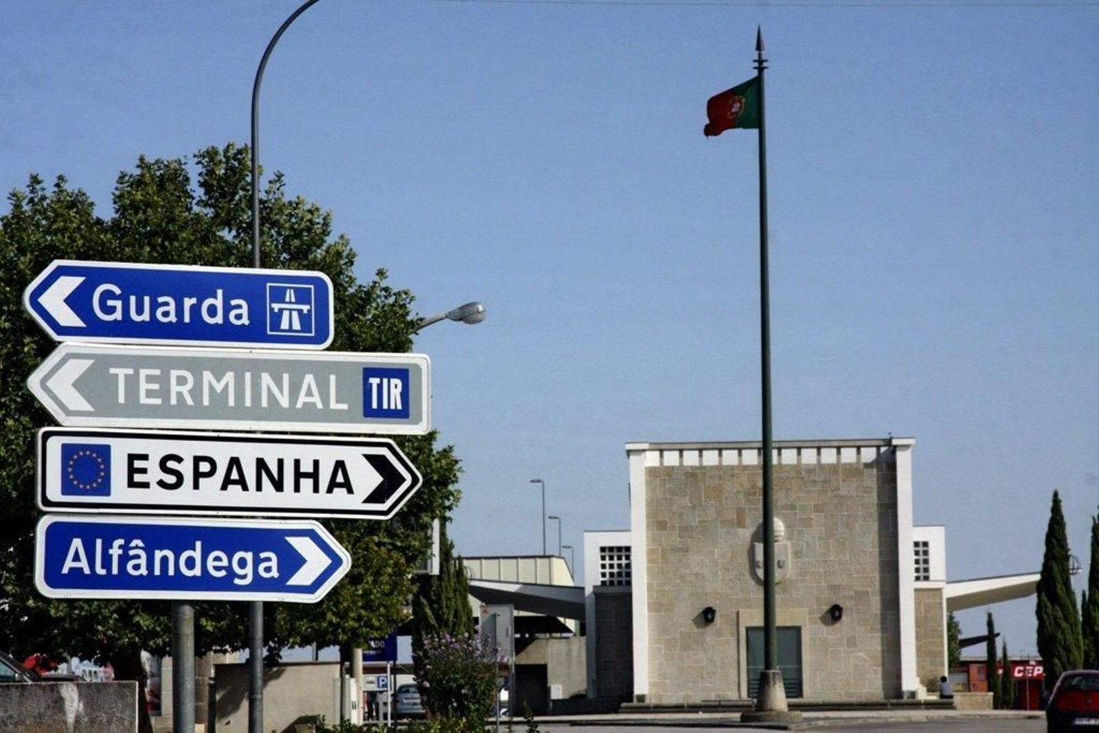 Punto fronterizo de Vilar Formoso (Portugal), en el límite con Fuentes de Oñoro (Salamanca).