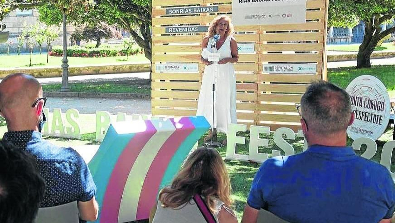 Carmela Silva ayer en la presentación de los Rías Baixas Fest.